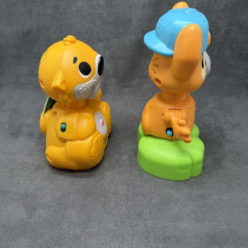 Fisher-Price Linkimals SMALL Opposites Fox & Boppin' Beaver Musical Toys